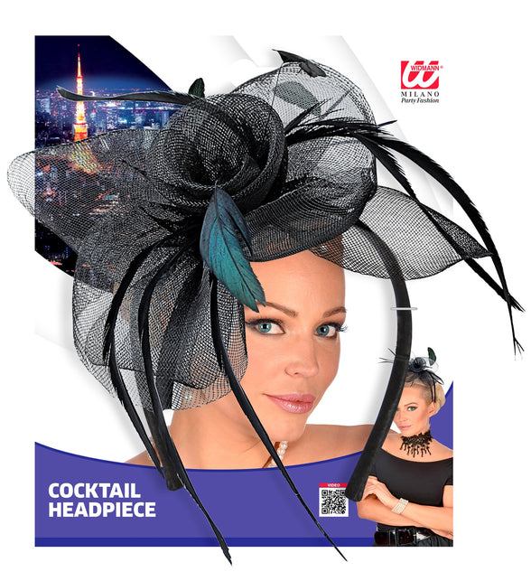 Widmann SRL Diadeem zwarte bloem