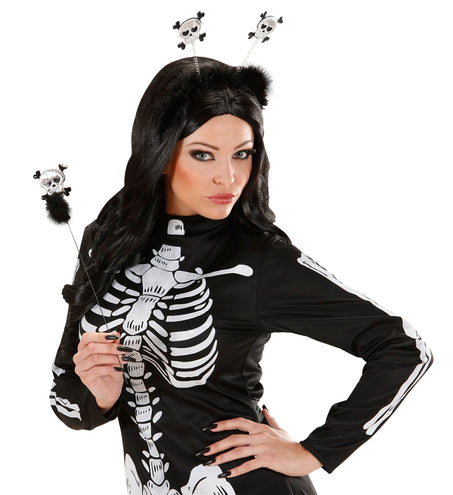 Widmann SRL Doodshoofd schedel hoofdband met staf