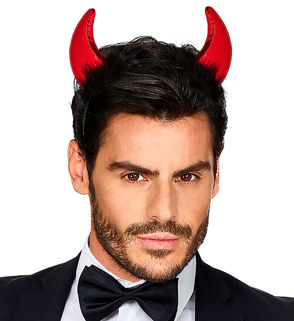 Widmann SRL Duivel hoorntjes haarband metallic