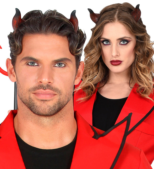 Widmann SRL Duivel hoorntjes met elastiek