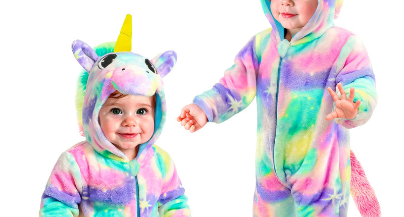 Widmann SRL Eenhoorn kostuum pluche fluweel regenboog