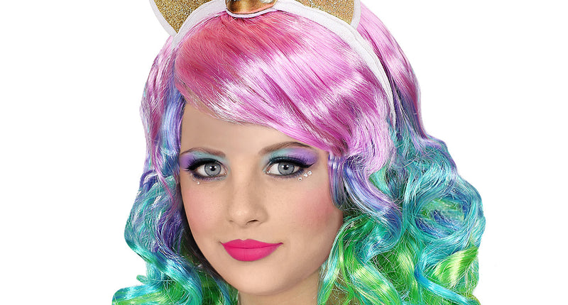 Widmann SRL Eenhoorn pruik voor kinderen