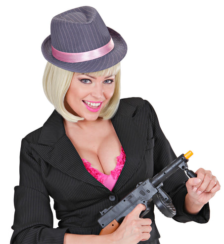 Widmann SRL Fedora Grijs Met Krijtstrepen