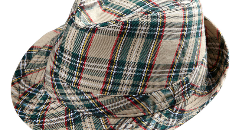 Widmann SRL Fedora Grijs Met Tartan Print