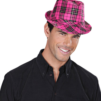 Widmann SRL Fedora Rose Met Tartan Print