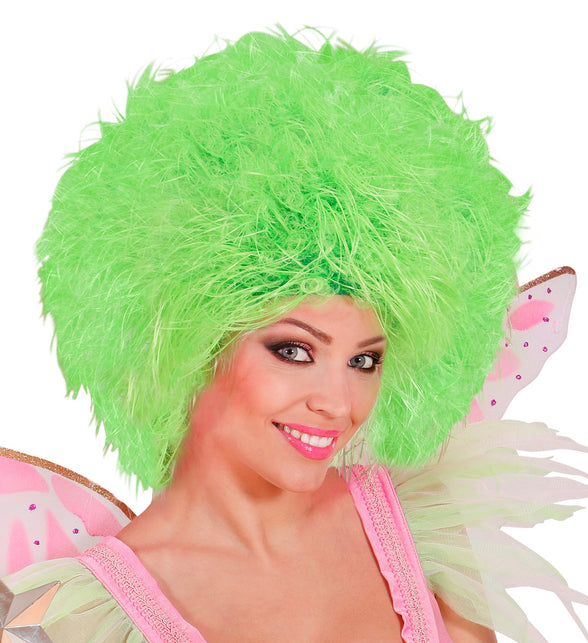 Widmann SRL Fee pruik neon groen volwassenen