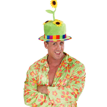 Widmann SRL Fluwelen hoed zonnebloem