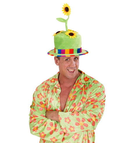 Widmann SRL Fluwelen hoed zonnebloem