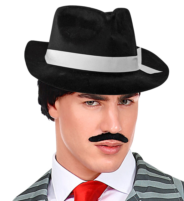 Widmann SRL Gangsterhoed fluweel zwart met band