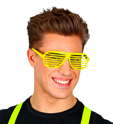 Widmann SRL Gele bril met luikjes