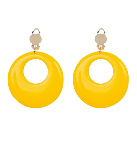 Widmann SRL Gele oorbellen neon disco