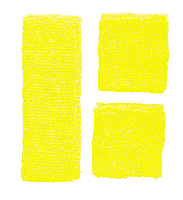 Widmann SRL Gele zweetbanden set neon