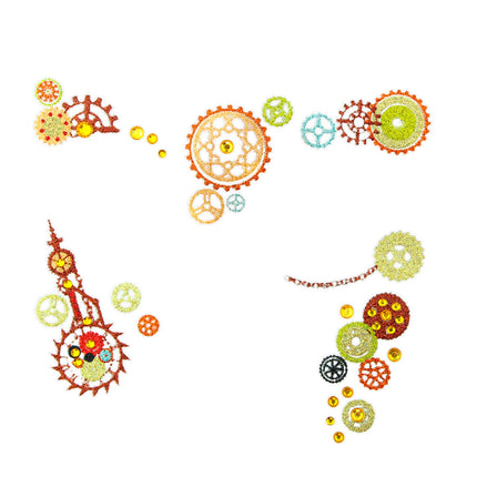 Widmann SRL Gezicht sticker festival glitter steampunk