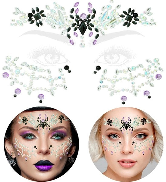 Widmann SRL Gezichtsdecoratie spinnenweb en spin Emma