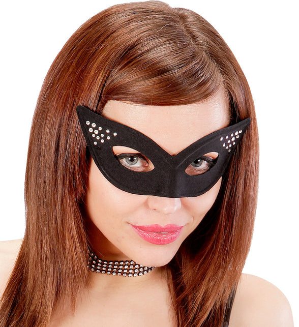 Widmann SRL Glamour oogmaskers met steentjes