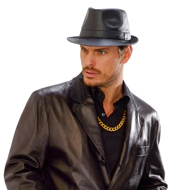 Widmann SRL Gleufhoedje zwart Lederlook