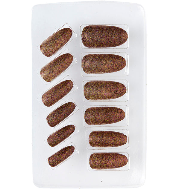 Widmann SRL Glitter opplaknagels bruin