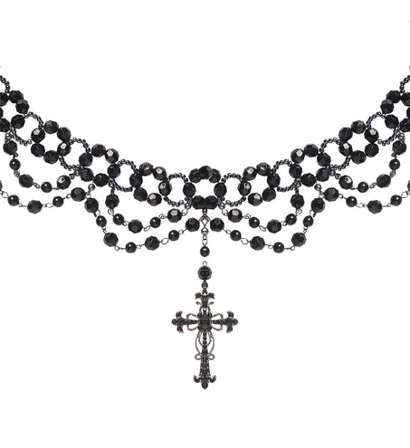 Widmann SRL Gothic beparelde ketting met kruis hange