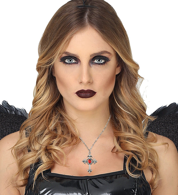 Widmann SRL gothic ketting met rode steen