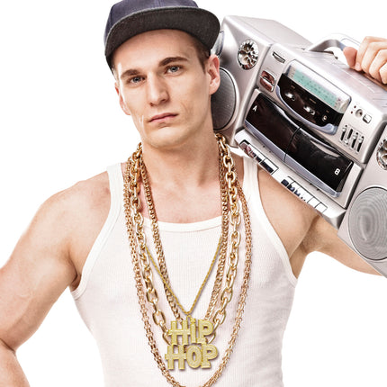 Widmann SRL Gouden bling bling hip hop halsketting