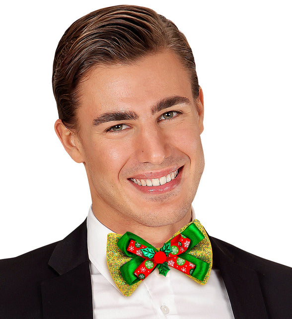 Widmann SRL Gouden glitterstrikje kerstmis