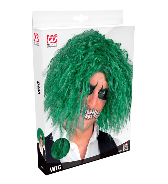 Widmann SRL Groene creepy Joker clownspruik