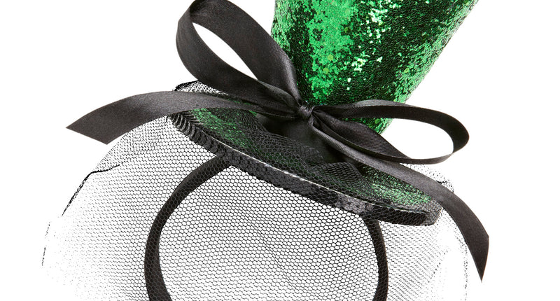 Widmann SRL Groene Mini Hoge Hoed Met Sluier