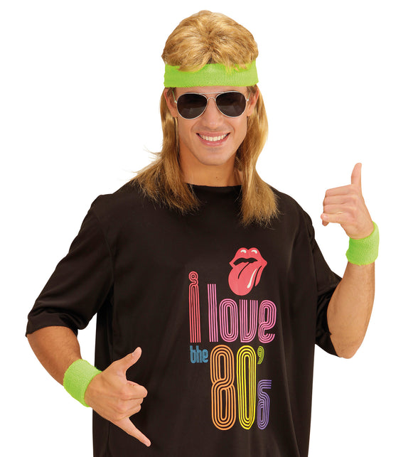 Widmann SRL Groene zweetbanden neon set