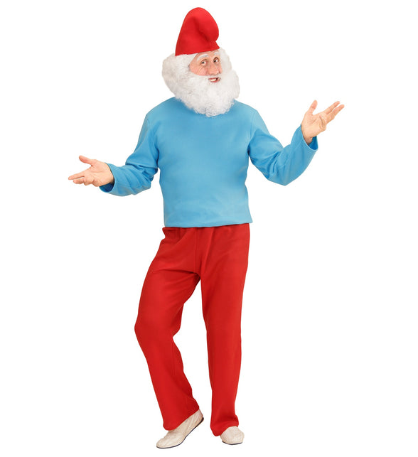 Widmann SRL Grote smurf kostuum kabouter pak