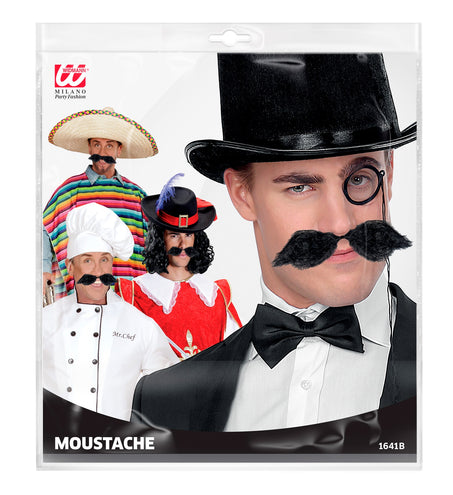 Widmann SRL Grote zwarte snor