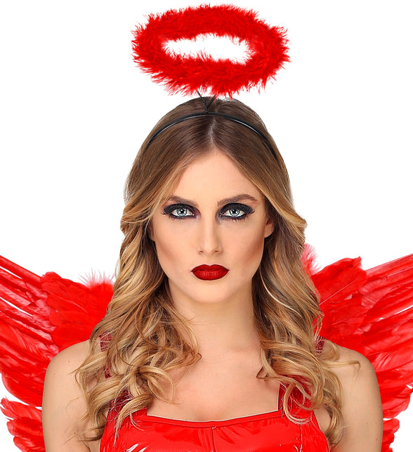 Widmann SRL Haarband met aureool rood Angelica