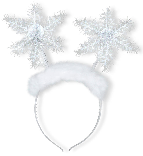 Widmann SRL Haarband sneeuwvlokjes met pluche