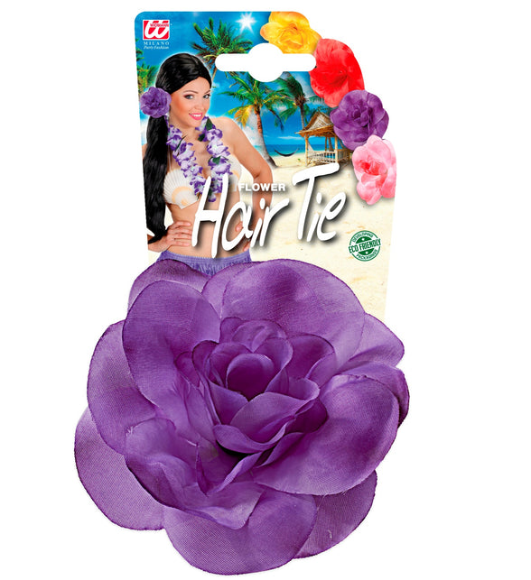 Widmann SRL Haarbloem paars met elastiek