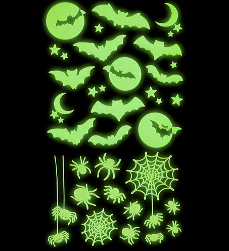 Widmann SRL Halloween decoratie stickers Glow in the dark