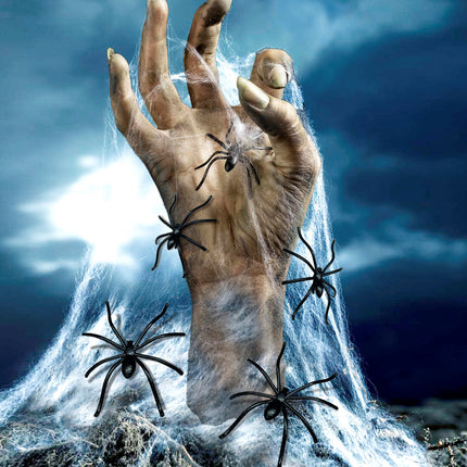 Widmann SRL Halloween spinnenweb met 20 nep spinnen