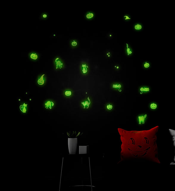 Widmann SRL Halloween stickers glow in the dark