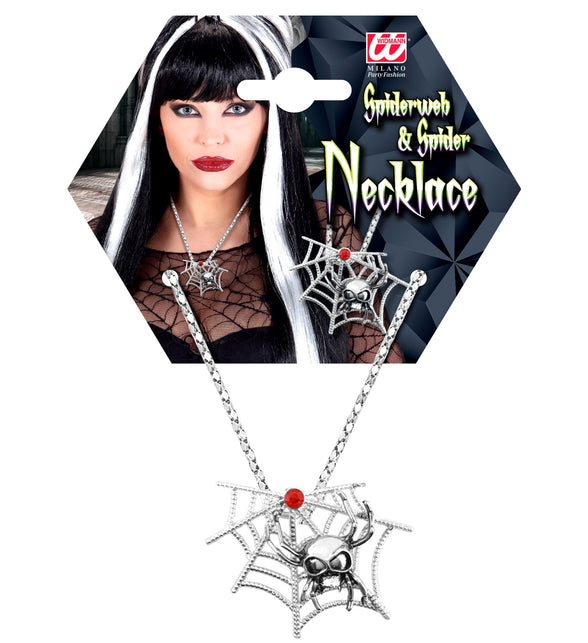 Widmann SRL Halsketting spinnenweb met spinnen