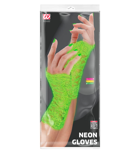Widmann SRL Handschoenen neon groen kant