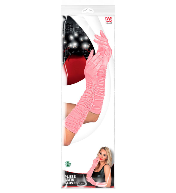 Widmann SRL Handschoenen satijn plissé roze