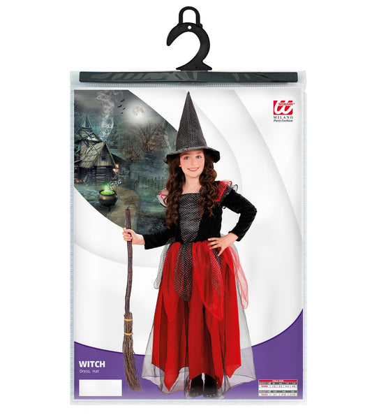 Widmann SRL Heksen kostuum Klaartje rood