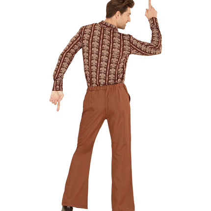 Widmann SRL Heren disco broek jaren 70 bruin