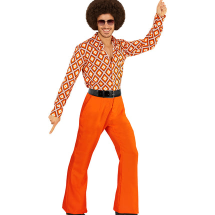 Widmann SRL Heren disco broek jaren 70 oranje