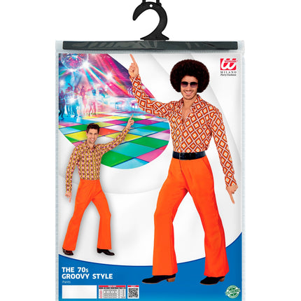 Widmann SRL Heren disco broek jaren 70 oranje