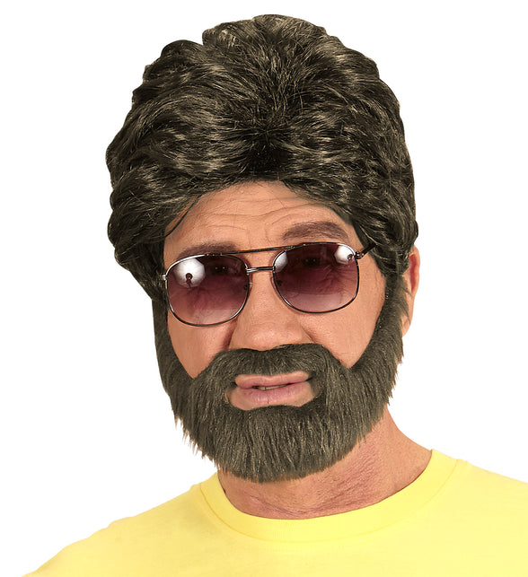 Widmann SRL Heren  pruik bruin met baard