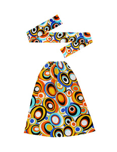 Widmann SRL Hippie accessoireset jaren 70 gekleurd met hoofdband en beenwarmers