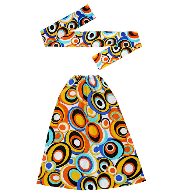 Widmann SRL Hippie accessoireset jaren 70 gekleurd met hoofdband en beenwarmers