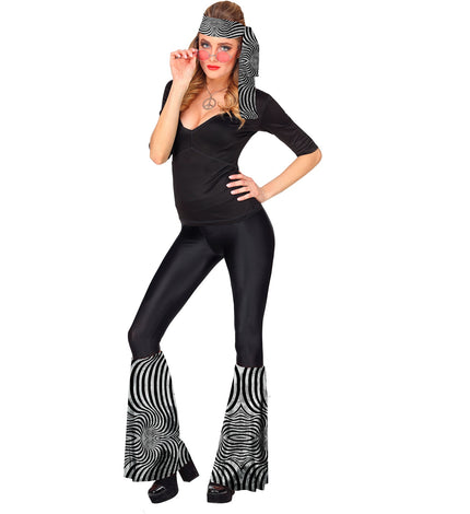 Widmann SRL Hippie accessoireset zilver met hoofdband en beenwarmers