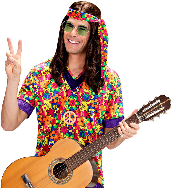 Widmann SRL Hippie bril groen grote glazen