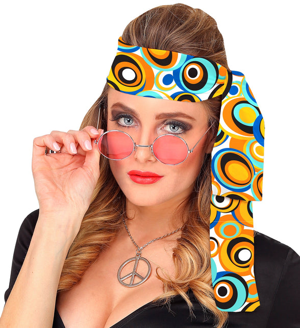 Widmann SRL Hippie hoofdband gekleurde bollen