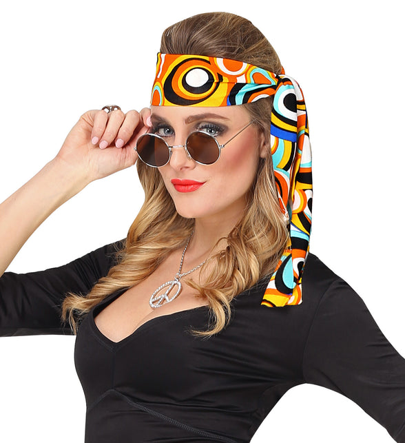 Widmann SRL Hippie hoofdband gekleurde bollen